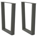 VIDAXL Pieds de table a manger forme V 2 pcs anthracite 70x(72-73,3)cm