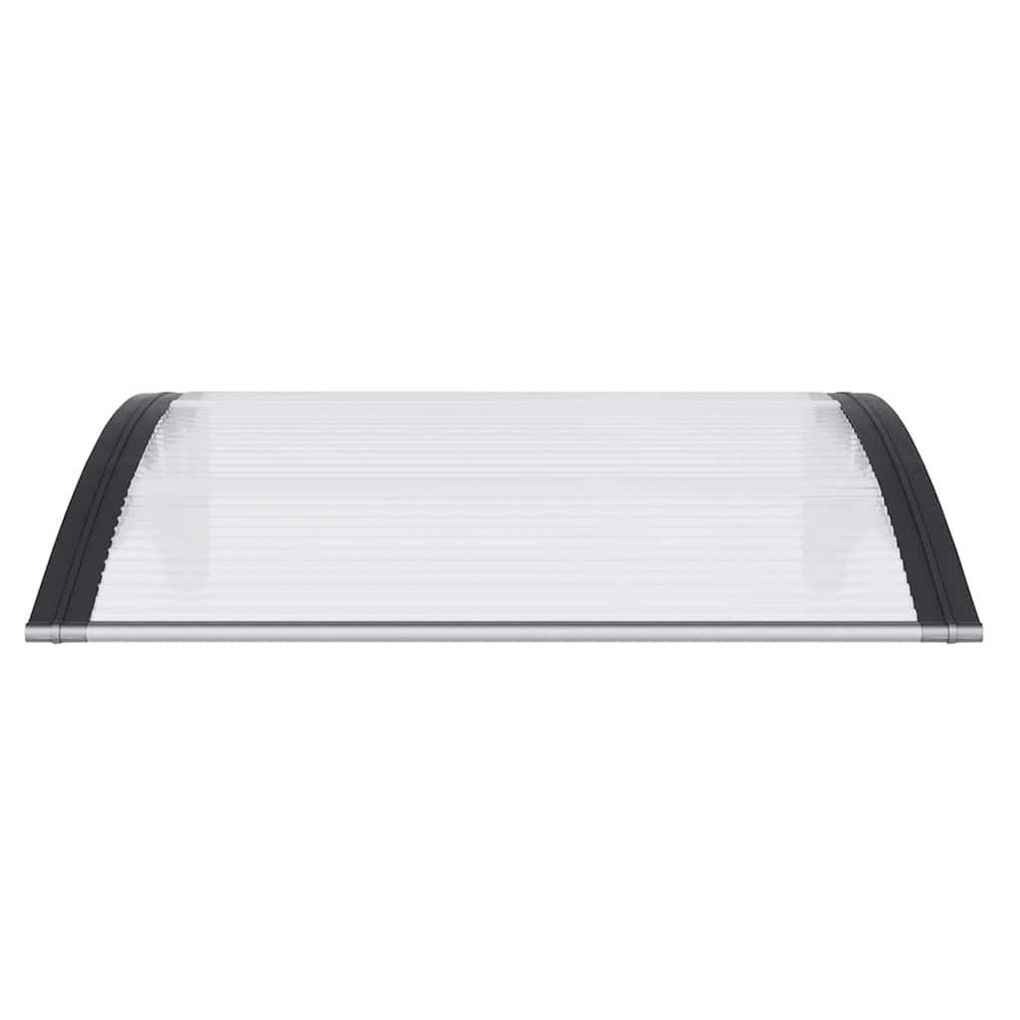 Voir la diapositive 4 : VIDAXL Auvent de porte Noir et transparent 80x75 cm Polycarbonate