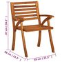 Voir la diapositive 6 : VIDAXL Chaises de jardin avec coussins lot de 8 Bois d'acacia solide