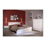 Voir la diapositive 1 : PARISOT Chambre complete BOSTON : Lit adulte 140x190 + Commode + 1 Chevet - Décor blanc - Fabriqué en France