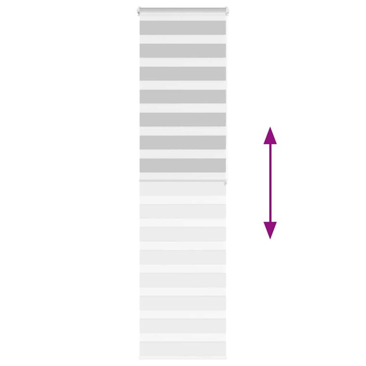 VIDAXL Store zebre gris clair largeur du tissu 50,9 cm polyester