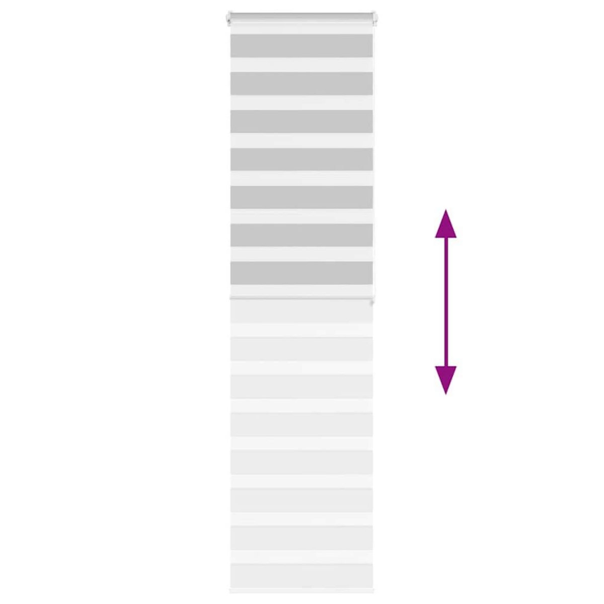 VIDAXL Store zebre gris clair largeur du tissu 50,9 cm polyester