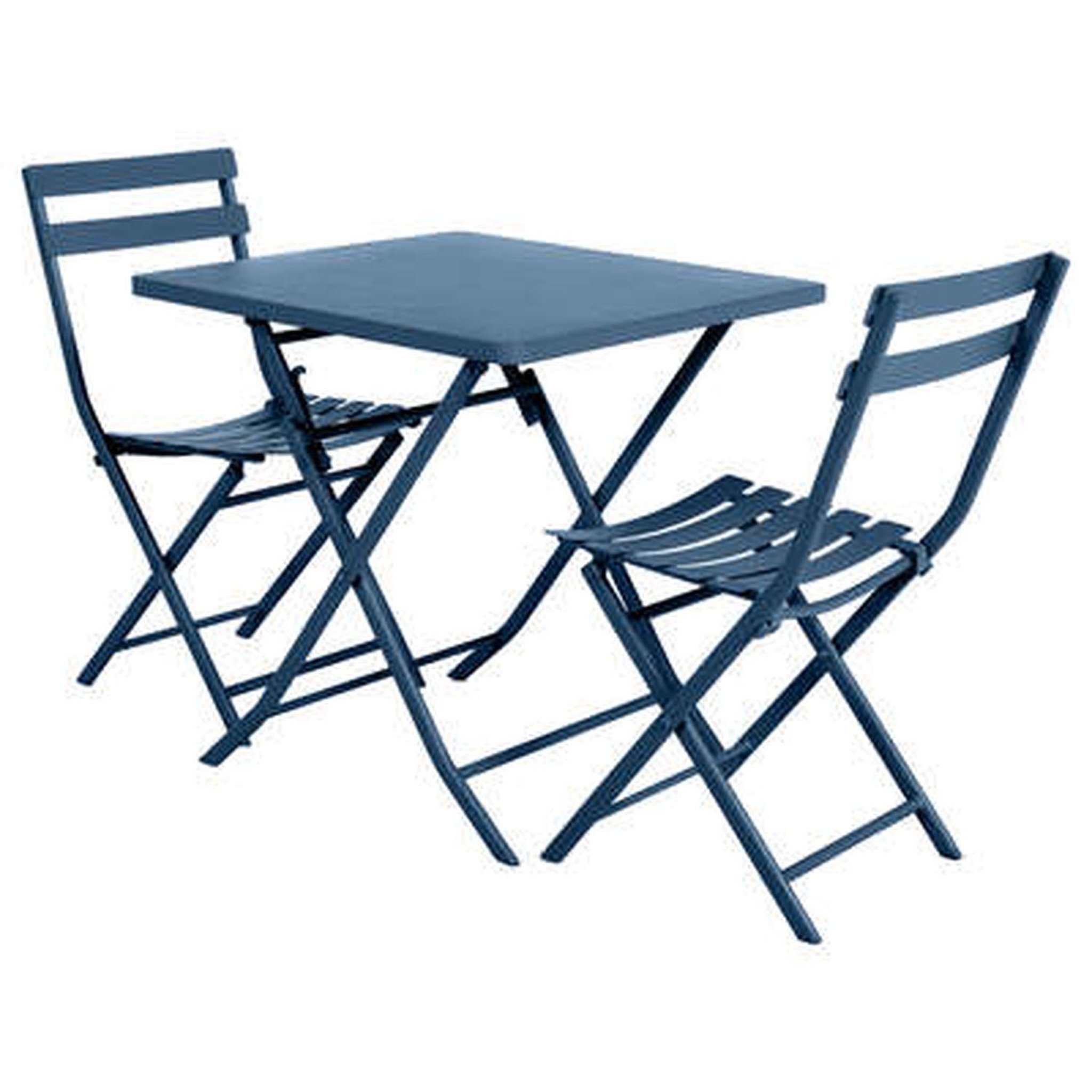 Voir la diapositive 3 : HESPERIDE Table de jardin pliante ronde greensboro - 2 places