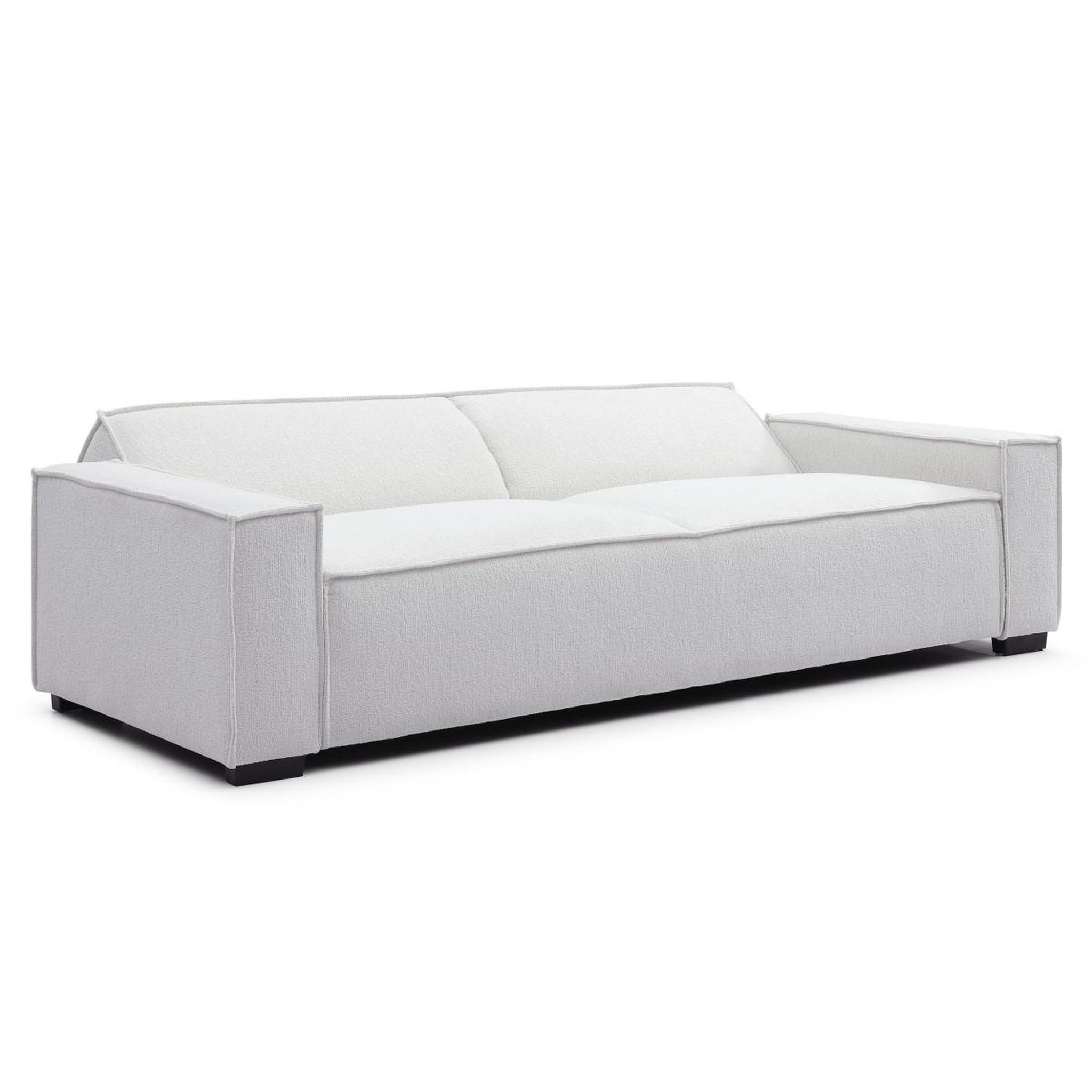 Voir la diapositive 3 : Paris Prix Canapé convertible 3 places bouclette  roby  230cm crème