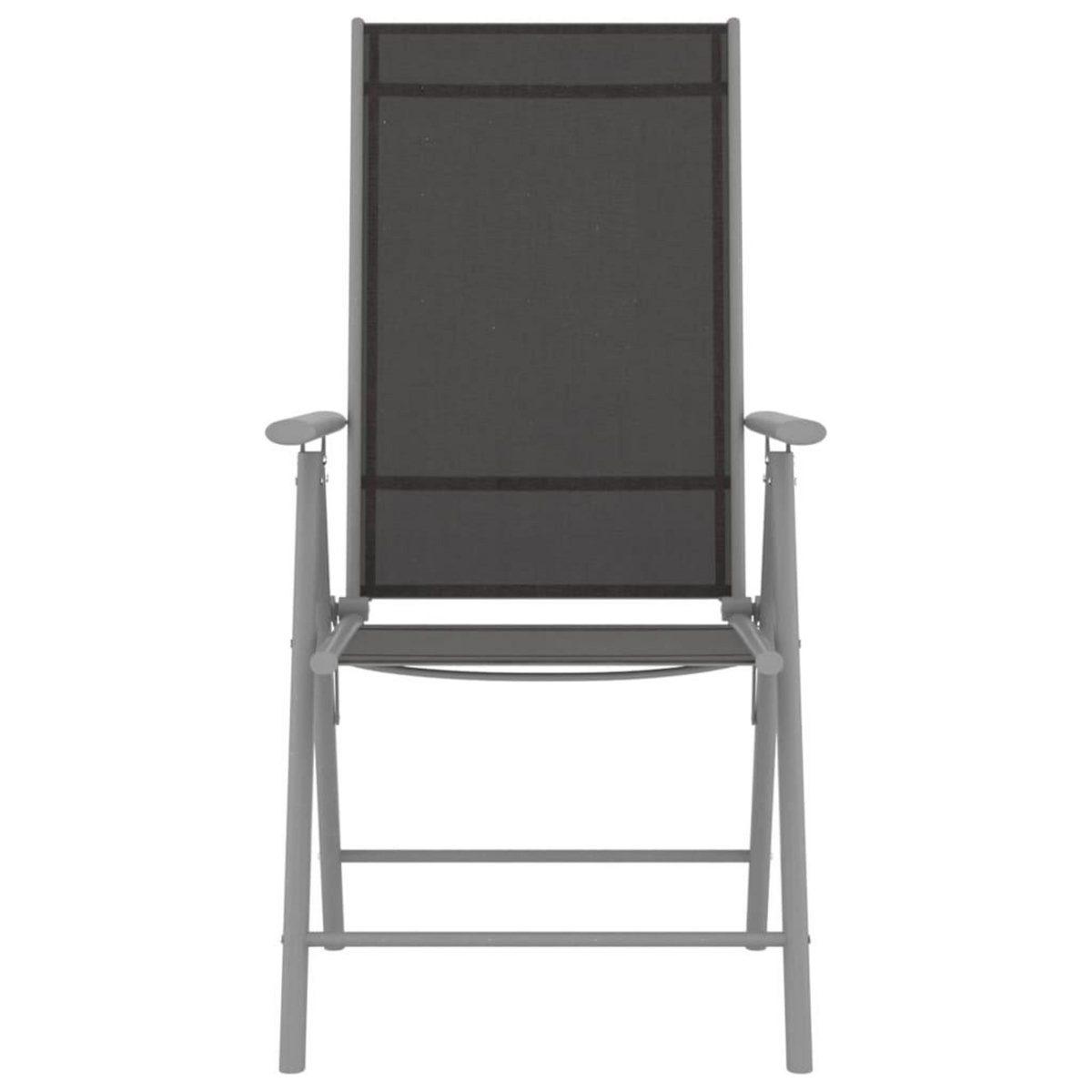 VIDAXL Chaises de jardin pliables lot de 4 Textilene Noir