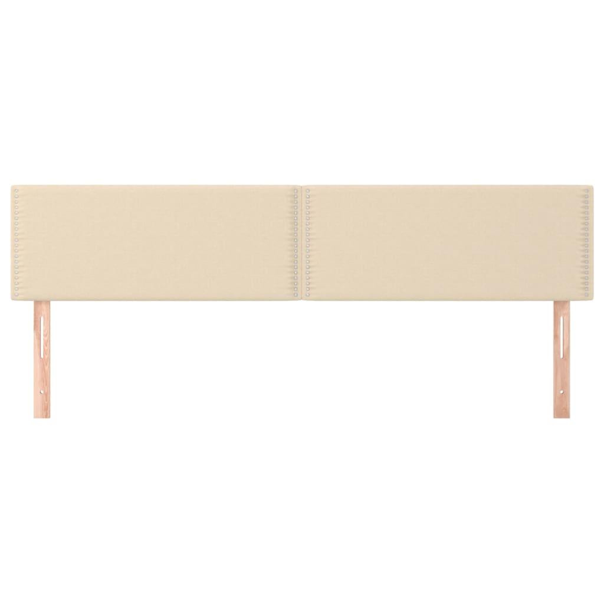 Voir la diapositive 3 : VIDAXL Tetes de lit 2 pcs Creme 100x5x78/88 cm Tissu