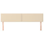 Voir la diapositive 3 : VIDAXL Tetes de lit 2 pcs Creme 100x5x78/88 cm Tissu