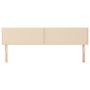 Voir la diapositive 3 : VIDAXL Tetes de lit 2 pcs Creme 100x5x78/88 cm Tissu