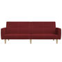Voir la diapositive 5 : VIDAXL Canape-lit a 2 places rouge bordeaux tissu