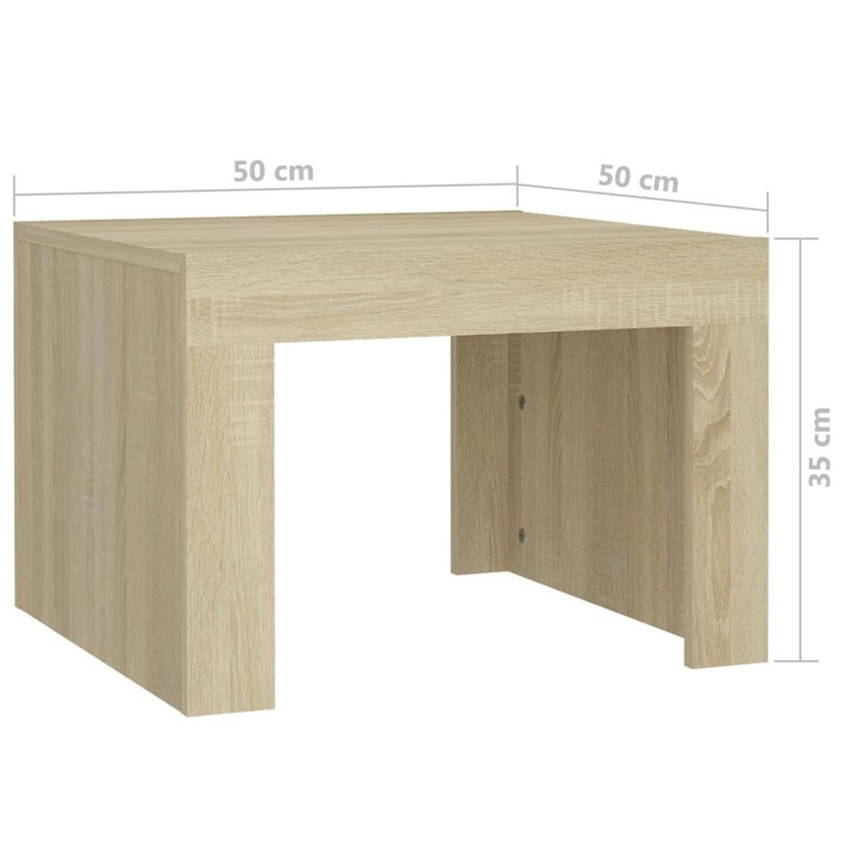 VIDAXL Table basse Chene sonoma 50x50x35 cm Bois d'ingenierie