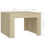 Voir la diapositive 6 : VIDAXL Table basse Chene sonoma 50x50x35 cm Bois d'ingenierie