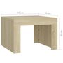 Voir la diapositive 6 : VIDAXL Table basse Chene sonoma 50x50x35 cm Bois d'ingenierie