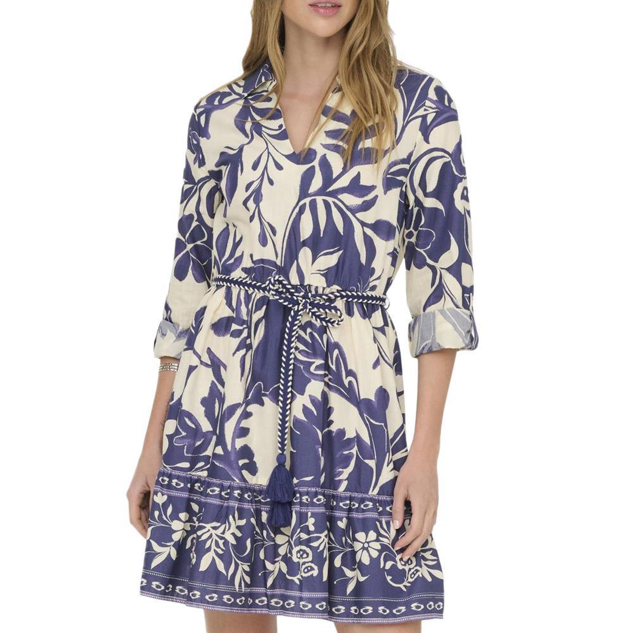JACQUELINE DE YONG Robe Beige/Bleu Femme JDY Yanna 7/8. Coloris disponibles : Beige
