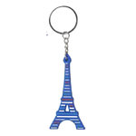 LES PARISETTES Porte-cles souple bleu - Tour Eiffel -