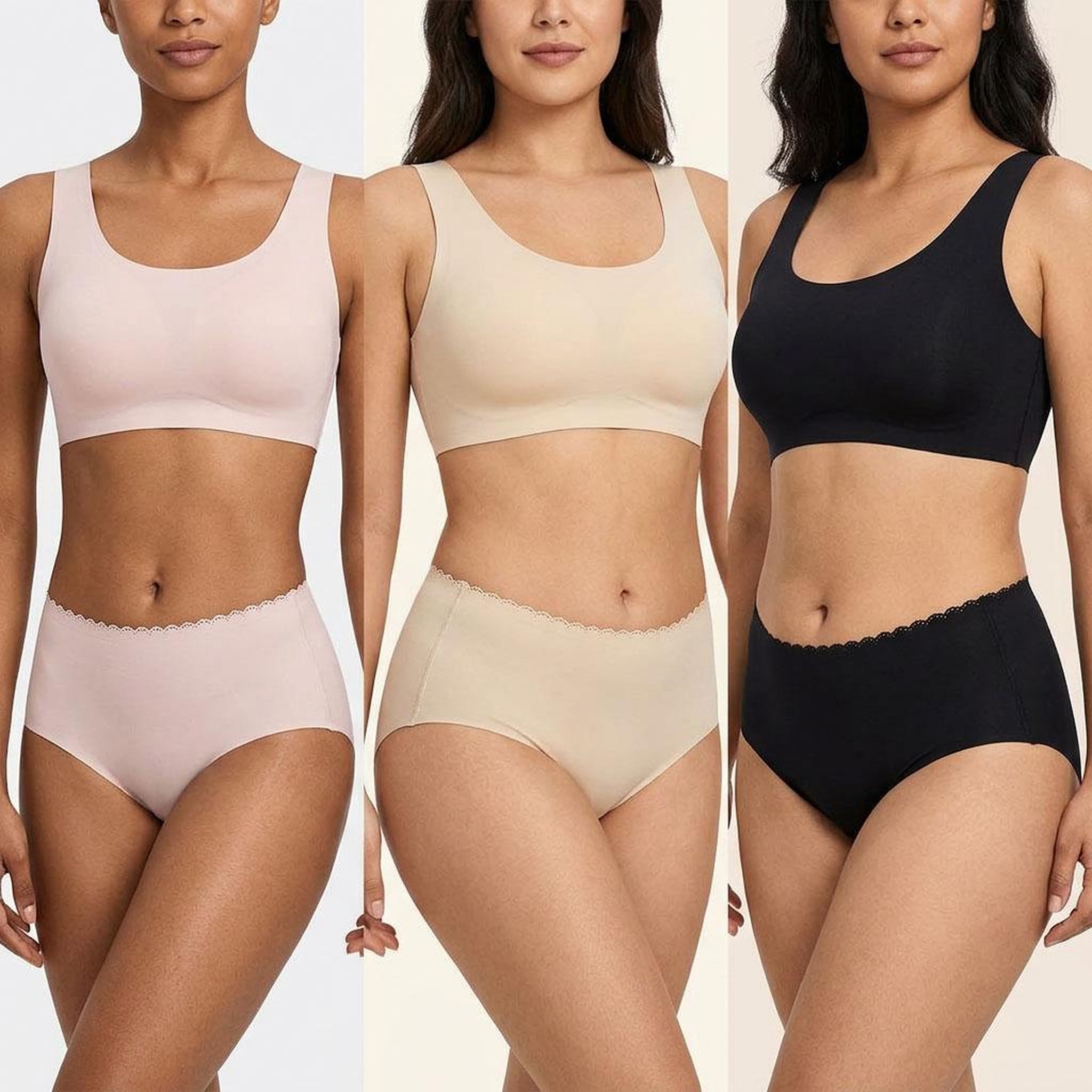 Voir la diapositive 2 : OZABI OZABI Pack de Culottes Femme Gainantes Invisibles Dentelle et Laser – Lot de 6