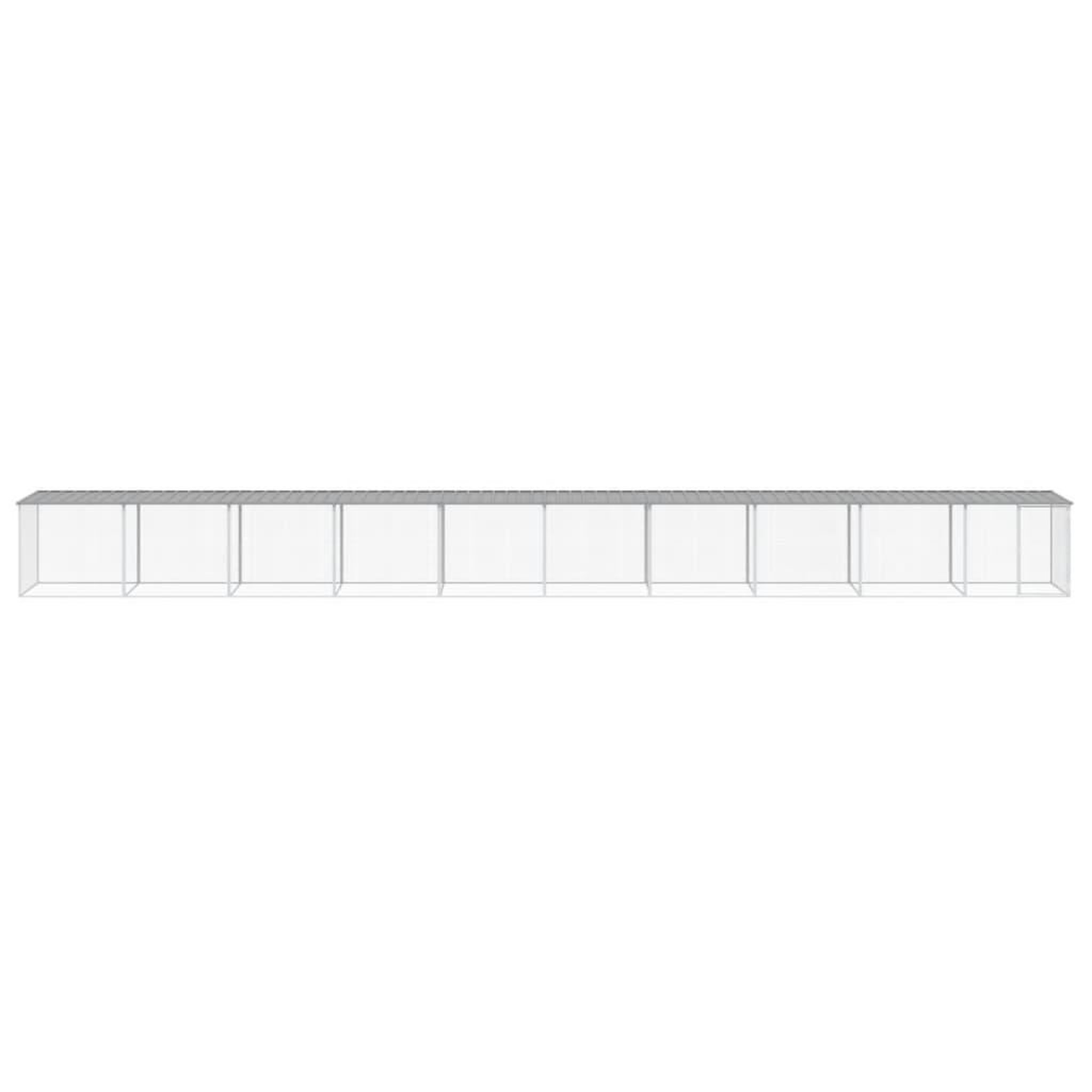 Voir la diapositive 3 : VIDAXL Poulailler avec toit gris clair 1003x98x90 cm acier galvanise