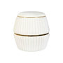Voir la diapositive 2 : Paris Prix Pouf Rond Design  Doric  53cm Ivoire & Or