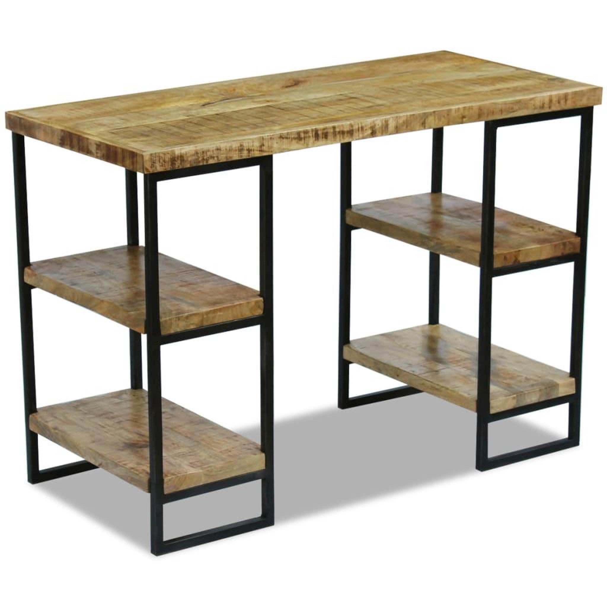 Voir la diapositive 5 : VIDAXL Bureau en bois de manguier 110 x 50 x 76 cm