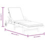 Voir la diapositive 6 : VIDAXL Chaises longues lot de 2 avec coussins 200x68x83 cm bois acacia