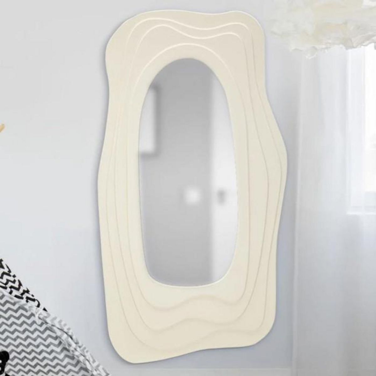 Paris Prix Miroir Mural Design  Daphné  165cm Blanc