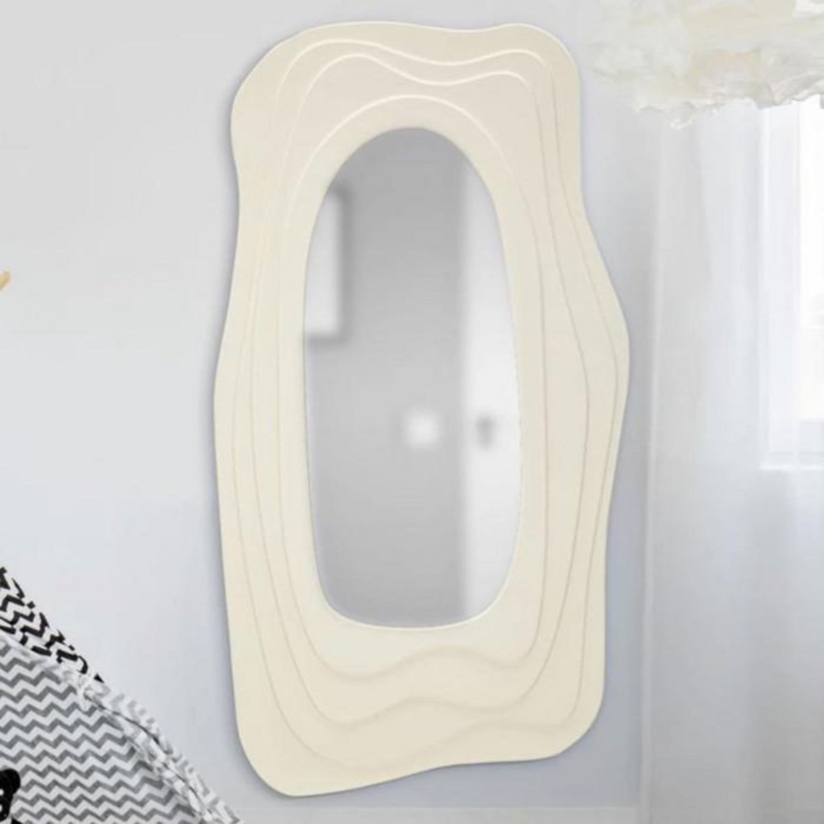 Paris Prix Miroir Mural Design  Daphné  165cm Blanc