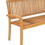 Voir la diapositive 4 : VIDAXL Banc de jardin empilable et coussin 159 cm Bois de teck massif