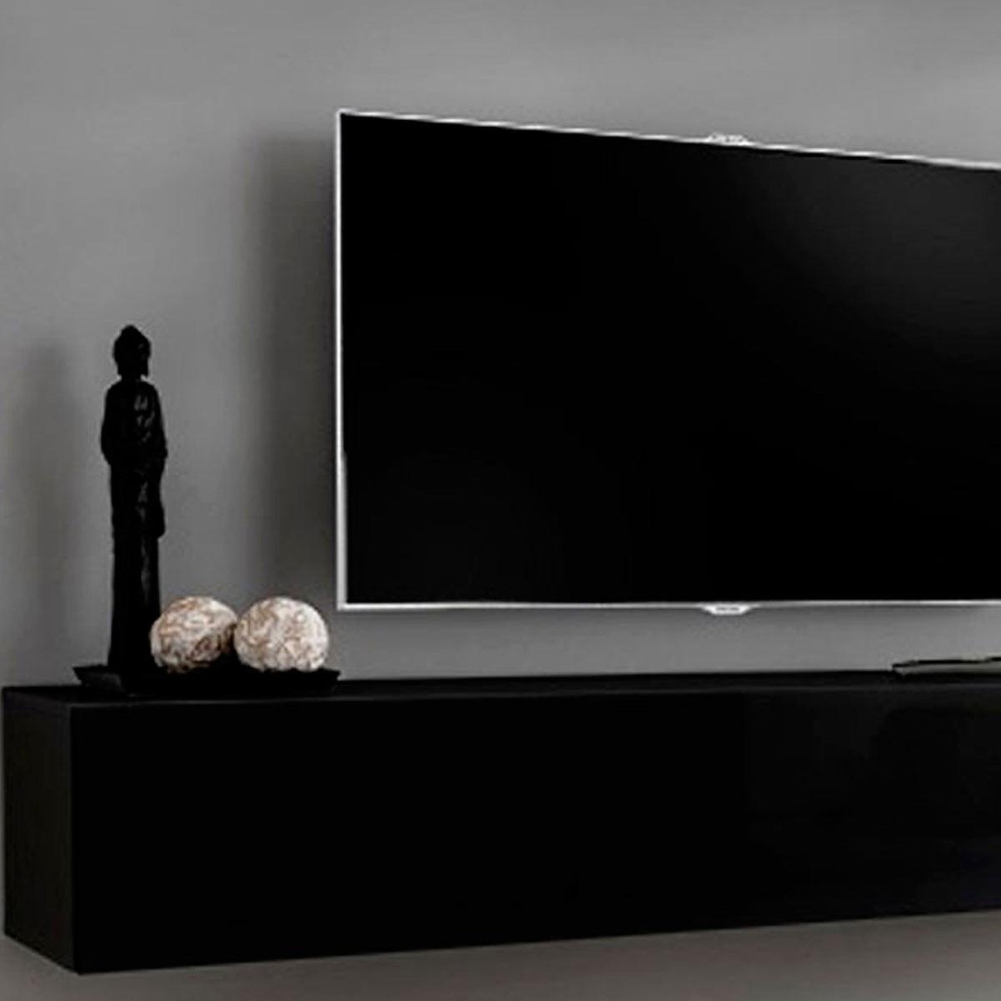 Voir la diapositive 3 : Paris Prix Meuble tv mural design  switch ix  310cm noir