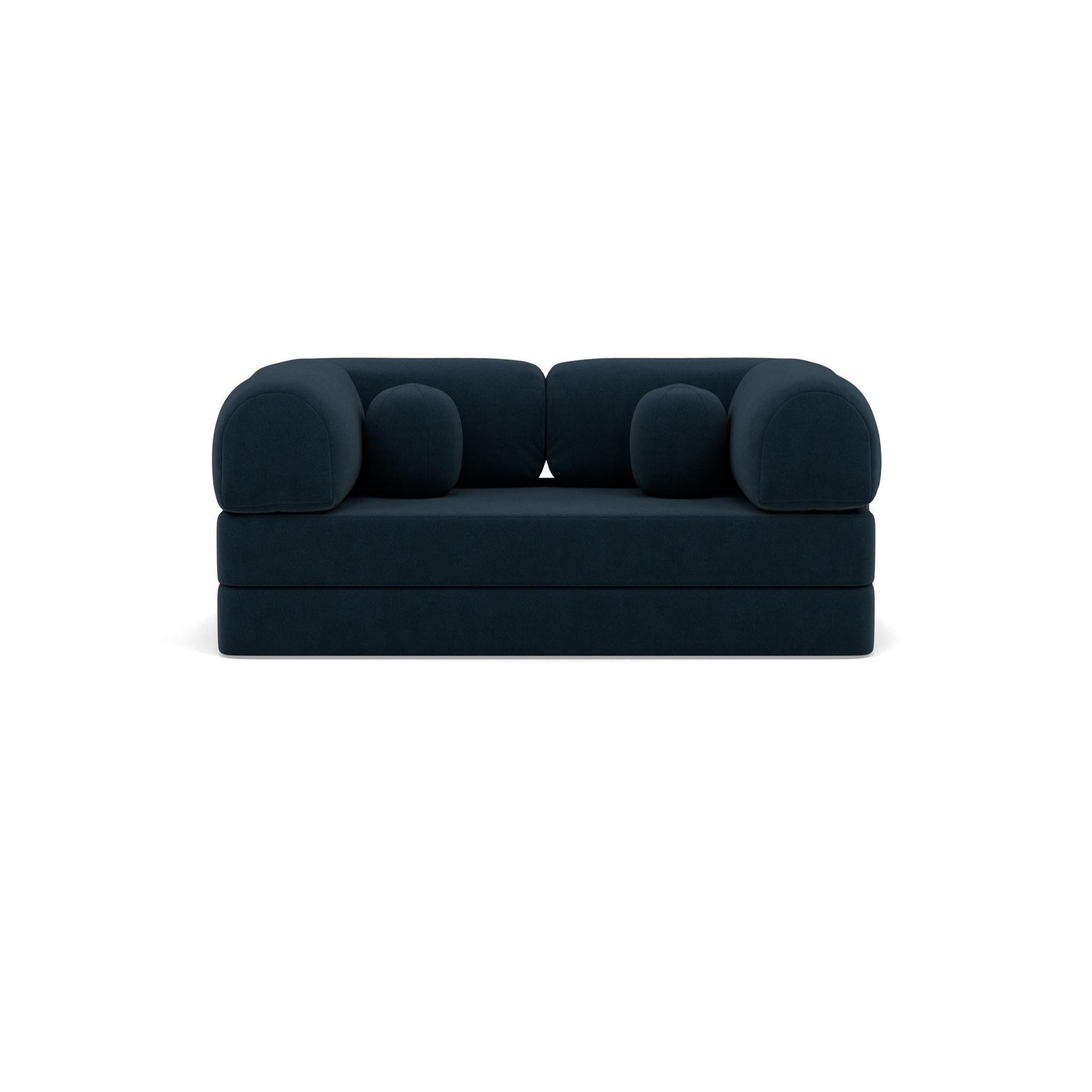Voir la diapositive 1 : BEST MOBILIER Nebula - canapé 3 places convertible en velours texturé