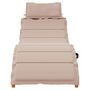 Voir la diapositive 4 : VIDAXL Chaises longues avec coussins lot de 2 taupe bois massif acacia