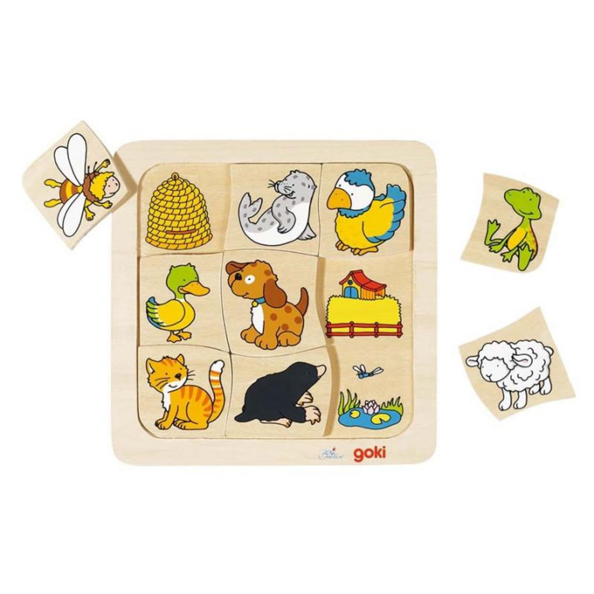 Goki GOKI Puzzle où vivent les animaux 1