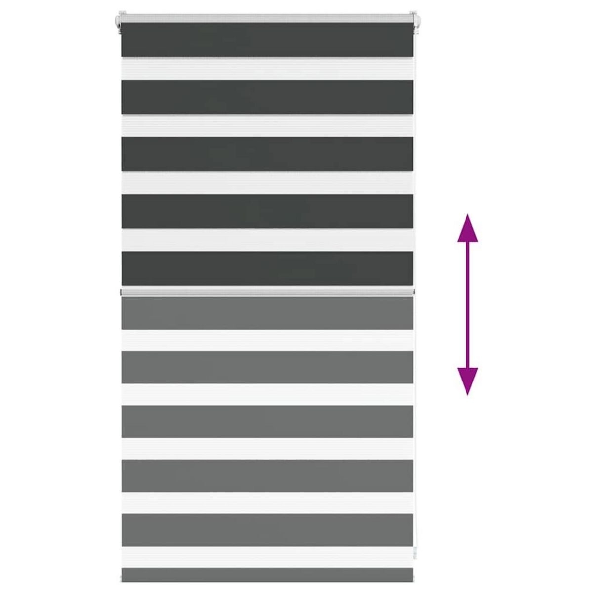 VIDAXL Store zebre noir 80x100 cm largeur du tissu 75,9 cm polyester