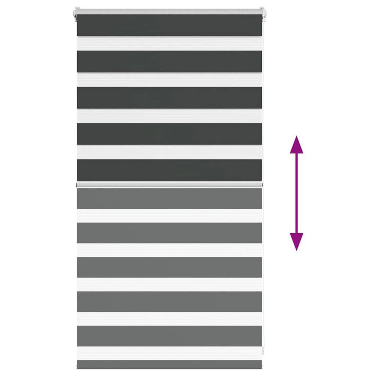 VIDAXL Store zebre noir 80x100 cm largeur du tissu 75,9 cm polyester