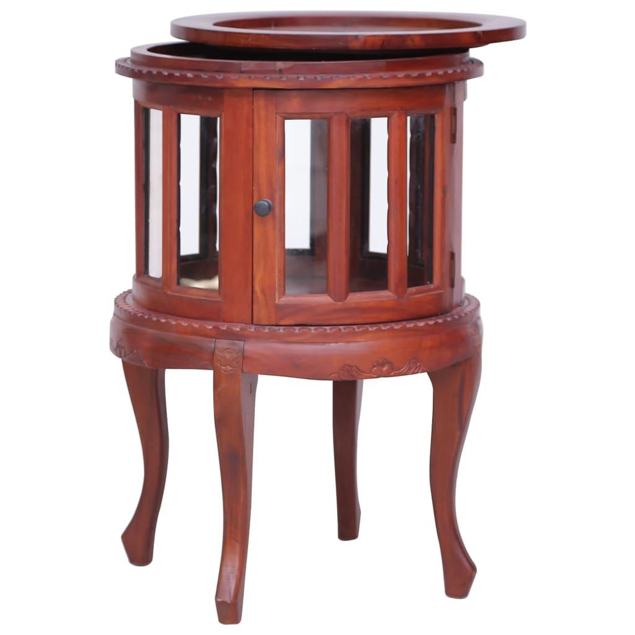 Voir la diapositive 3 : VIDAXL Armoire de vitrine Marron 50x50x76 cm Bois d'acajou massif