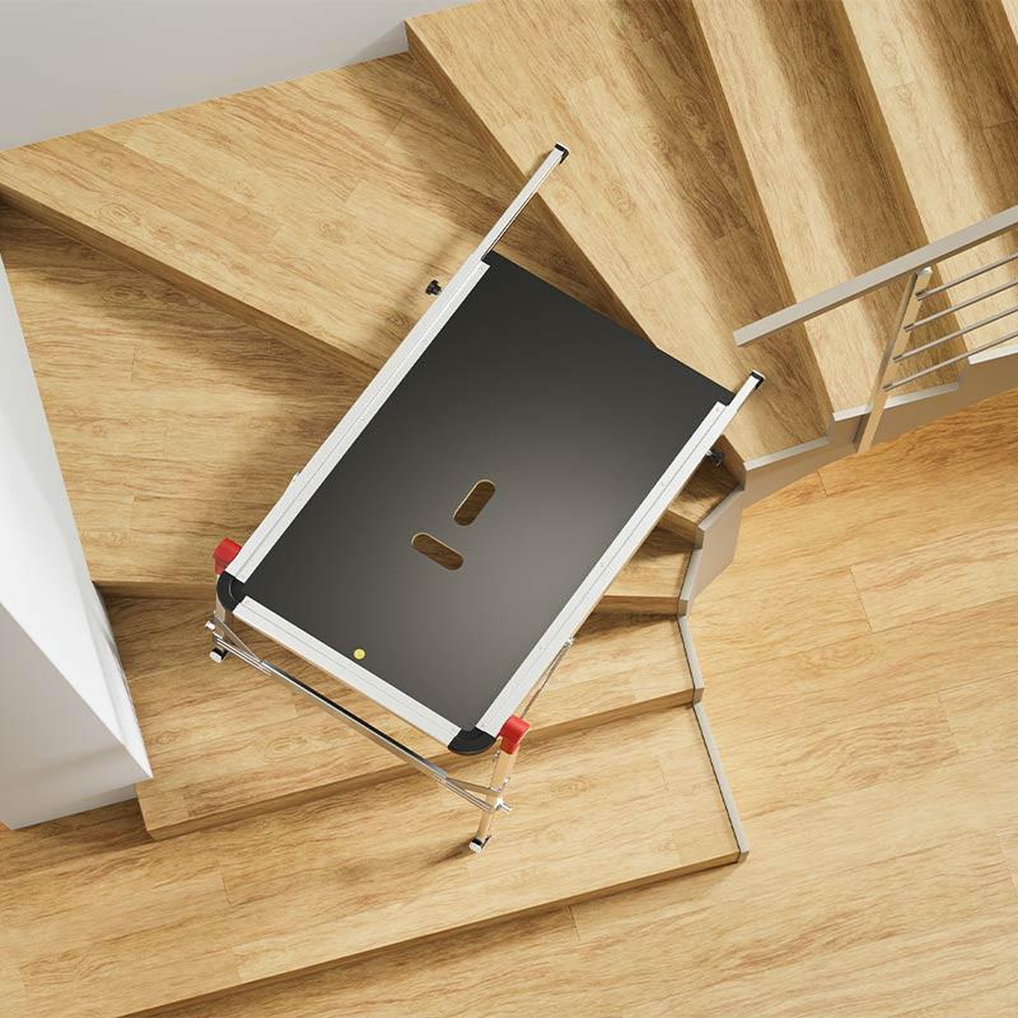 Voir la diapositive 2 : HAILO Plateforme de travail pour escalier en aluminium hailo tp1