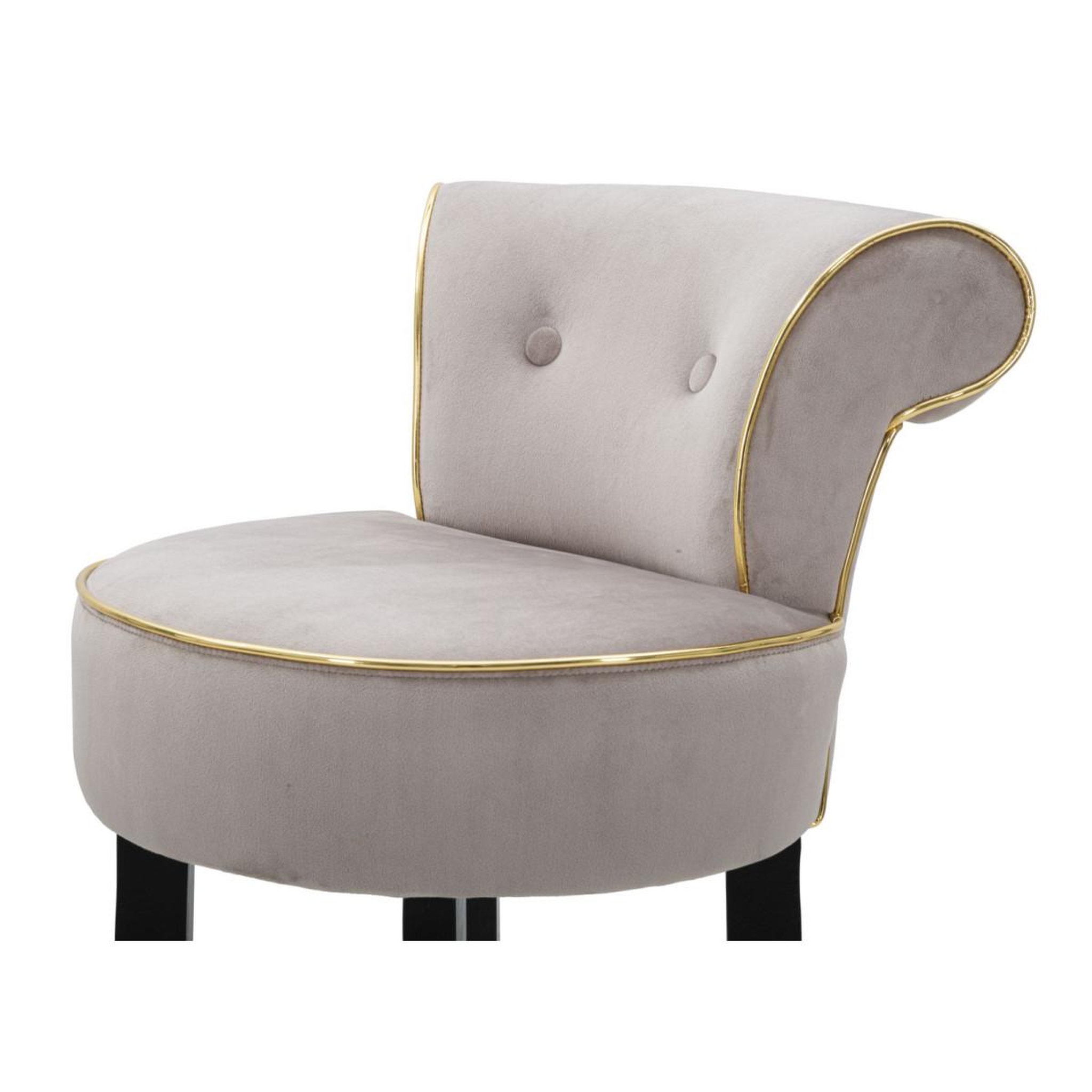 Voir la diapositive 5 : Paris Prix Tabouret de bar en velours  luxy  96cm gris