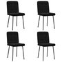 Voir la diapositive 1 : VIDAXL Chaises a manger lot de 4 Noir Velours