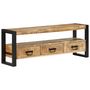 Voir la diapositive 1 : VIDAXL Meuble TV 120x30x45 cm Bois massif de manguier