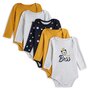 Voir la diapositive 1 : INEXTENSO Lot de 5 bodies manches longues mini boss bébé garçon