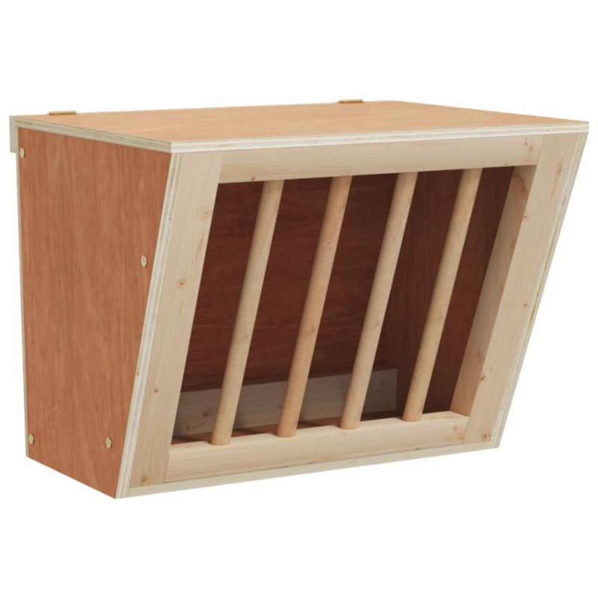 VIDAXL Mangeoire à foin pour lapins 25x18,5x20,5 cm bois massif sapin
