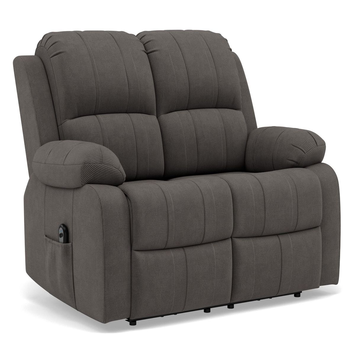 BEST MOBILIER Armand - canapé 2 places relax électrique en velours côtelé