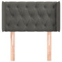 Voir la diapositive 3 : VIDAXL Tete de lit avec oreilles Gris fonce 83x16x78/88 cm Velours