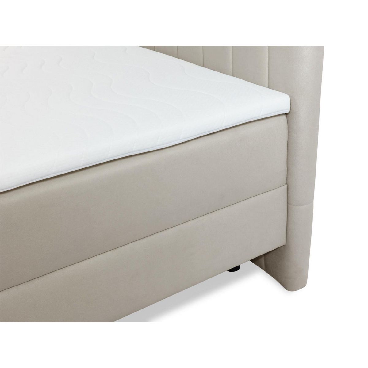 BEST MOBILIER Maria - lit boxspring - 160x200 - en velours - coffres et surmatelas inclus