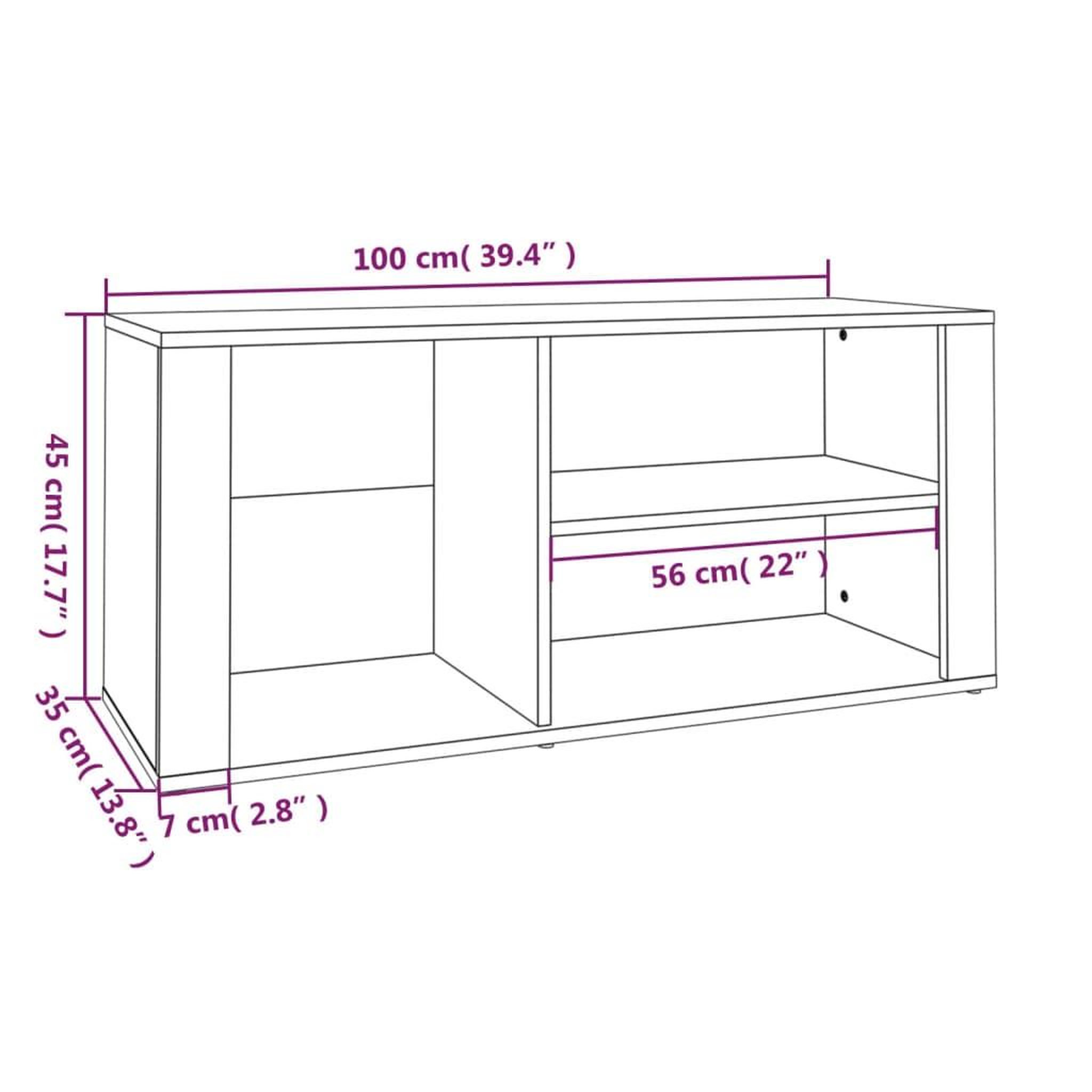 Voir la diapositive 6 : VIDAXL Armoire a chaussures Sonoma gris 100x35x45 cm Bois d'ingenierie