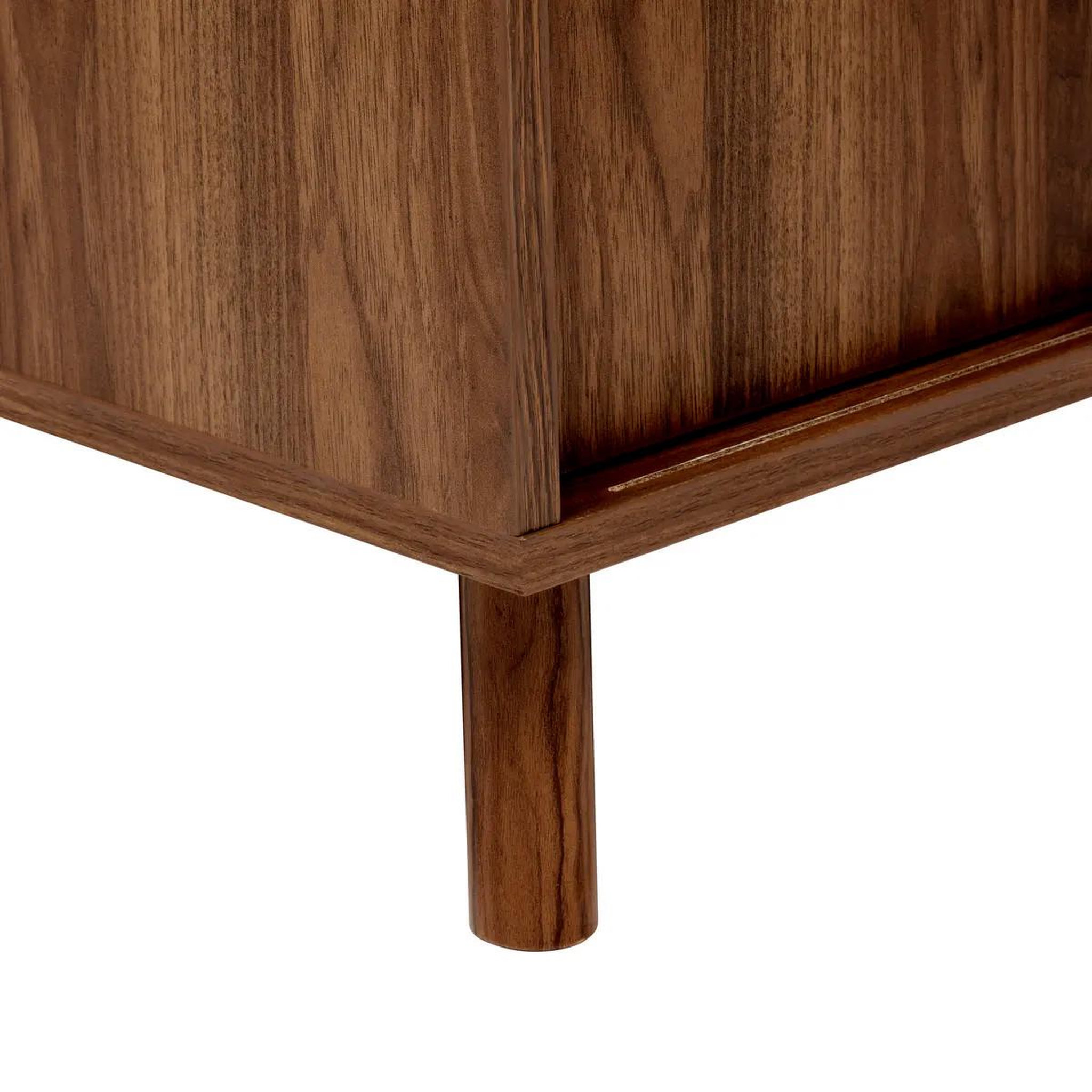Voir la diapositive 3 : FIVE Table basse 2 portes coulissantes effet noyer slidy - marron