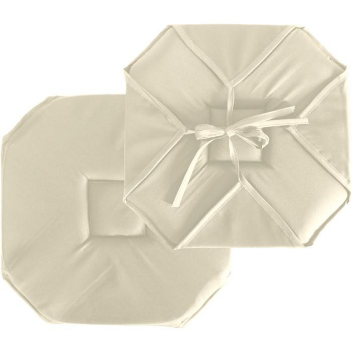 Paris Prix Galette de Chaise Uni  Basic  40x40cm Écru