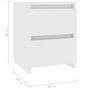 Voir la diapositive 6 : VIDAXL Tables de chevet 2 pcs Blanc 30x30x40 cm Bois d'ingenierie