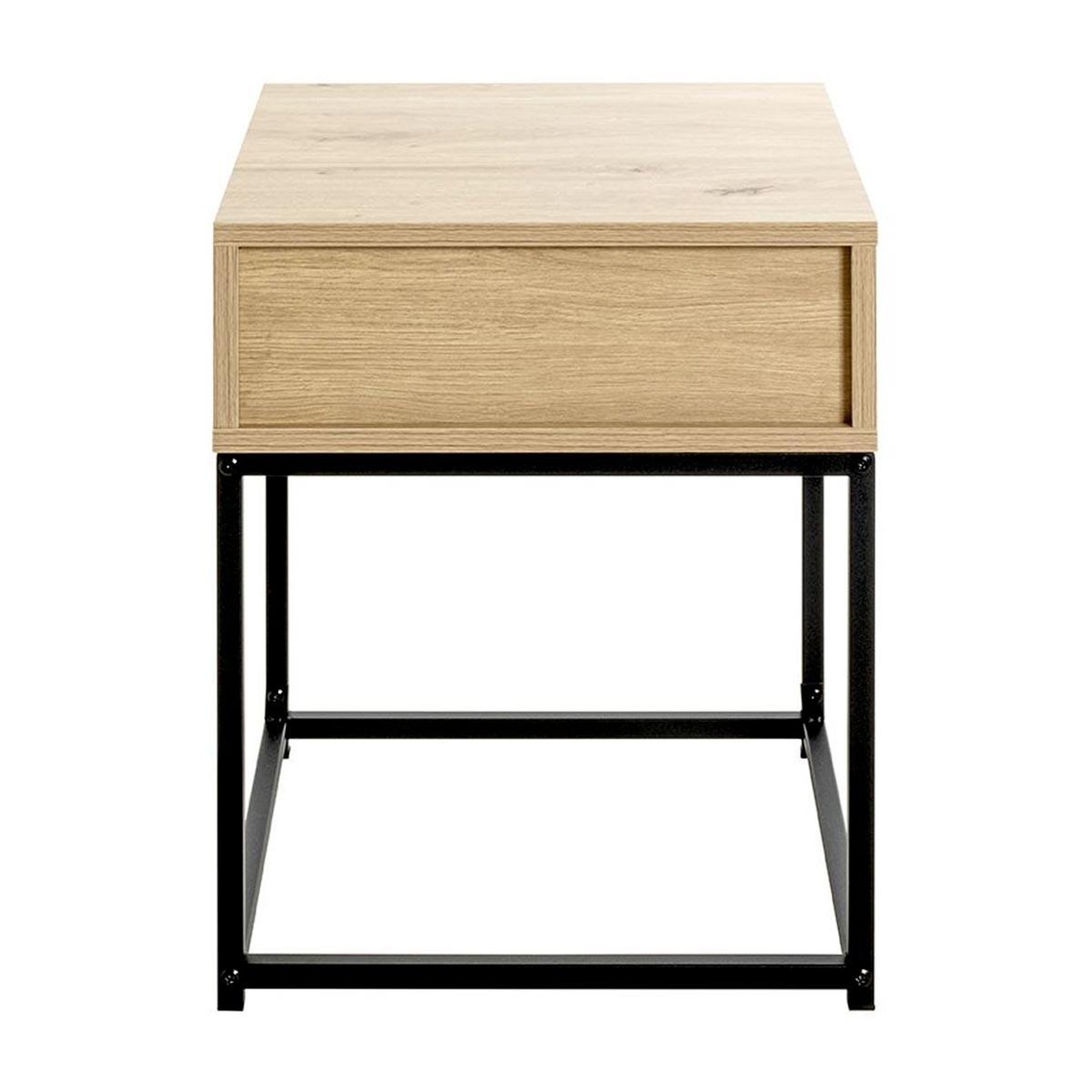 Voir la diapositive 3 : Paris Prix Table de chevet 1 tiroir  maluma  50cm naturel & noir