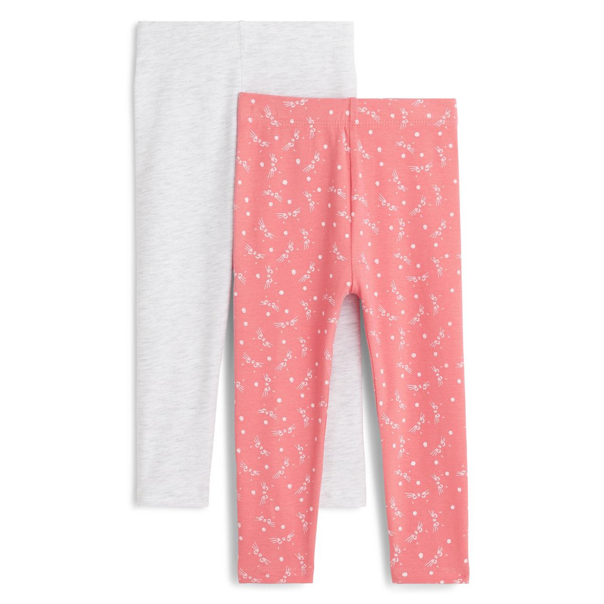 IN EXTENSO Lot de 2 leggings bébé fille