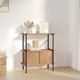 Voir la diapositive 1 : VIDAXL Etagere a 3 niveaux armoire 80x40x92 cm Acier bois d'ingenierie