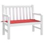 Voir la diapositive 3 : VIDAXL Coussin de banc de jardin rouge 120x50x3 cm tissu oxford